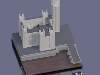 Landmarks of the world U to Z Low-poly 3D model