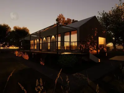 Revit Modern country house 1 3D model