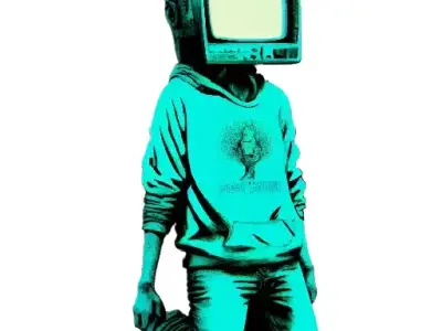 Stylized CRT TV Head Character 3D Avatar for Scifi Games and VR 3D model