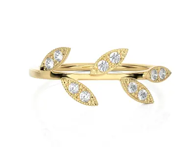 Light Minimalist Diamond Ring 3D print model