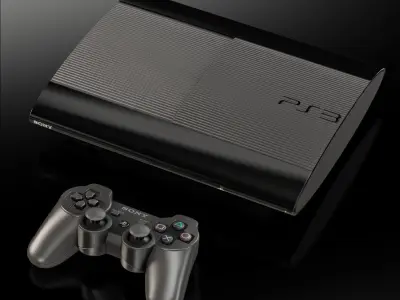 Sony PlayStation 3 Super Slim Low-poly 3D model