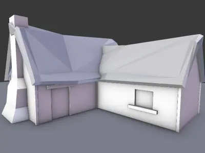 Medieval Farm House 3 Low-poly 3D model