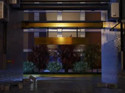 Street after the rain 3D model