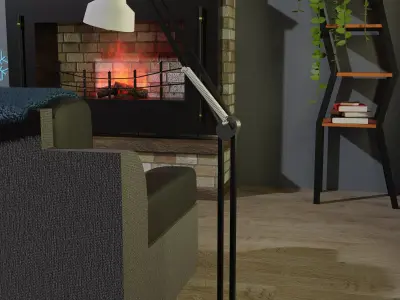 Tall modern lamp 3D model