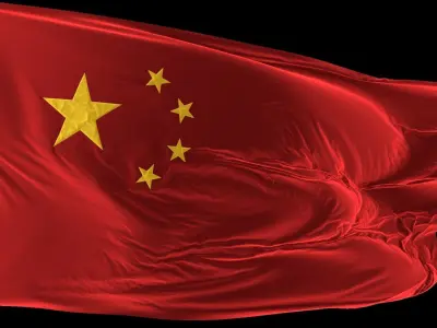 China flag 3D model
