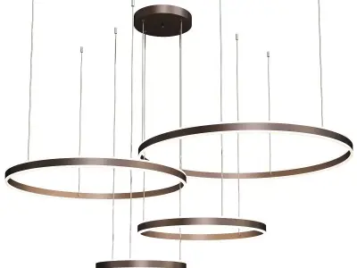 Coffee Rings Suspension Pendant Light  Low-poly 3D model