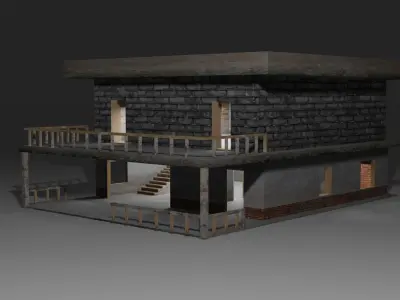 Lowpoly Housees Pack Low-poly 3D model