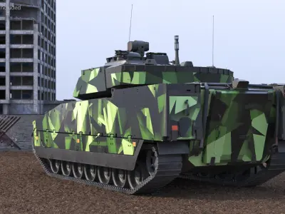  Swedish Battle Tank Strf 90 Mk IV 