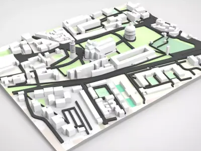 Piazza del Duomo Milan Italy 3D model