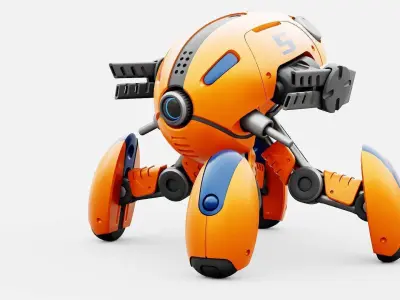 BATTLE DROID X-500 RIGGED 3D model