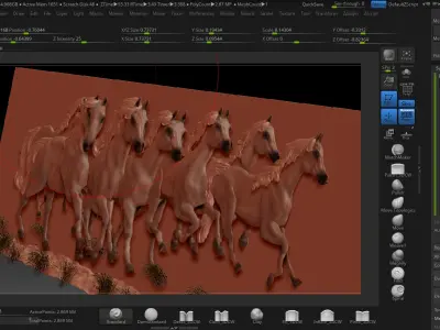Running Horse Panel 3D print model