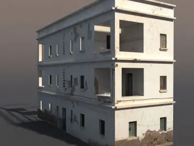 Apartment House 58 Low Poly 3d Model Low-poly 3D model