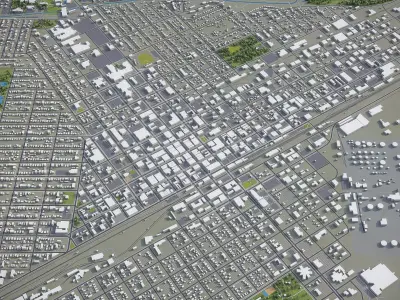 Billings - City 3D Model Low-poly 3D model