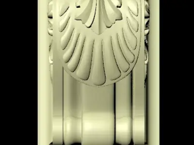 carved pilaster 3D model 11