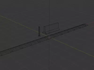 Game Ready Road Props Low Poly Low-poly 3D model