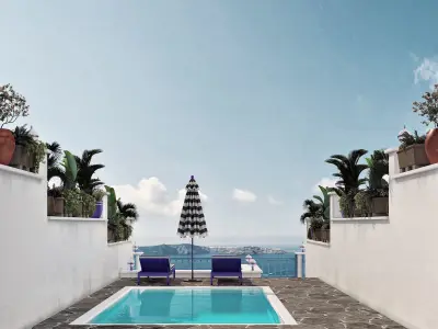 Exterior Greece Santorini Houses 3D model