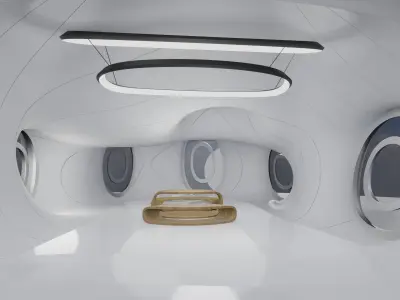 Sci fi interior  3D model 9