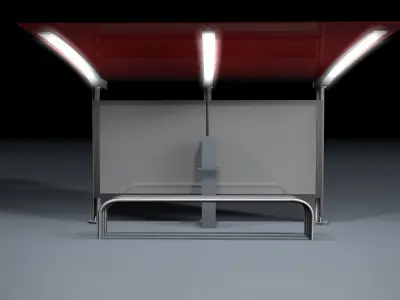 Bus stop 3D model