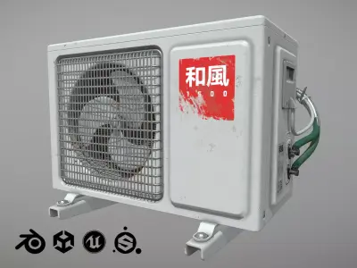 ZEFYR - Air Condition External Unit Low-poly 3D model