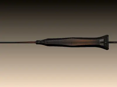 Knife with spring loaded window breaker 3D print model