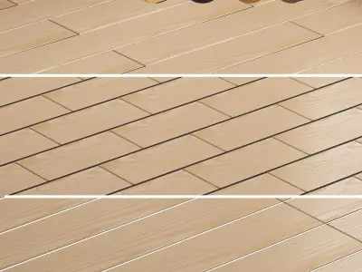 Oak Floor Low-poly 3D model