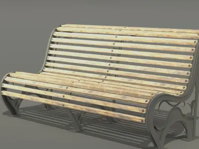 Classic Park bench 3D model