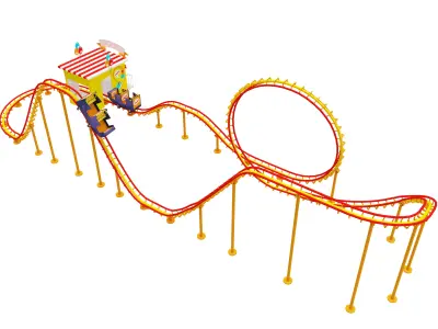 Roller Coaster 3D model