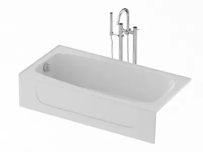 Enameled Cast Iron Bathtub 3D model