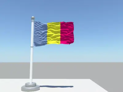 Chad Flag 3D model