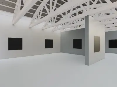 VR Art Gallery - Wooden Beams Low-poly 3D model