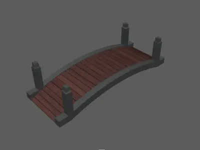 Simple Low Poly Bridge Free 3D model