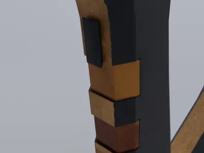 SCI-FI gun 3D model 11