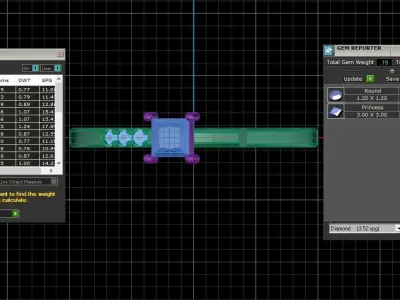 Solitaire Women Light Weight Princess stone Band Ring 3D print model