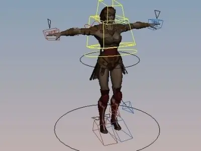 Wonder woman Injustice God Among Us Rigged Low-poly 3D model