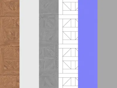 Parquet - Laminate - Wooden floor 3D model 33