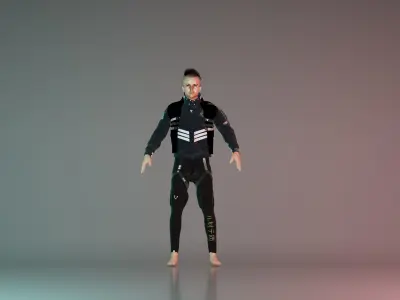 CYBORG Low-poly 3D model