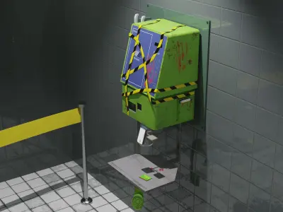 Telephone Free Scene Low-poly 3D model