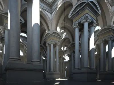 Ionic Hall 3D model