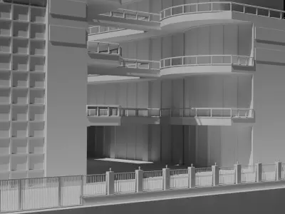 Broadwalk Mall 3D Model Free low-poly 3D model