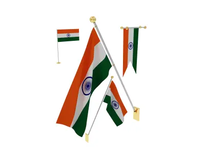 Flags of India 3D model