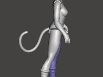 STL File 3D Super Powers Cat Woman 3D print model 3D print model