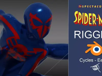 Spectacular Spider - Man 2099 Low-poly 3D model