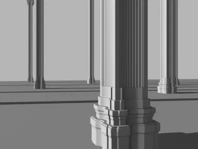 Fantasy column with vault 3D model
