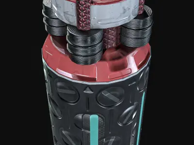 Sci-Fi Teleport Grenade Low-poly 3D model