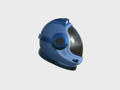 Astronaut Helmet B03 Blue - Character Design Fashion Low-poly 3D model