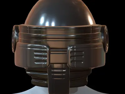 Gas mask helmet 3d model scifi Low-poly  Low-poly 3D model