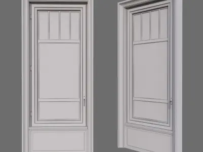 A window in the classical style Low-poly 3D model