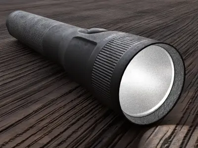 Flashlight stinger LED Low-poly 3D model