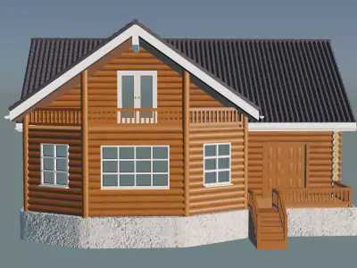 Log Cabin 3D model