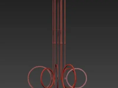 Six Light Chandelier 3D model